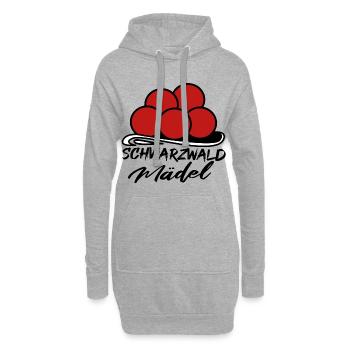 Schwarzwald Mädel Heimat Bollenhut Kuckuck - Hoodie-Kleid - Grau meliert - Vorne