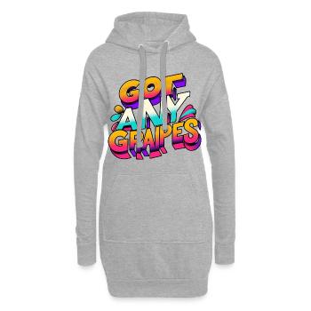 Got Any Grapes 10 - Hoodie-Kleid - Grau meliert - Vorne