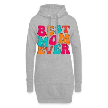 Best Mom Ever - Hoodie-Kleid - Grau meliert - Vorne