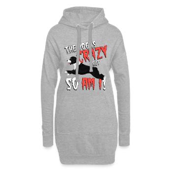 Spanischer Wasserhund verrückt 5 - Hoodie-Kleid - Grau meliert - Vorne
