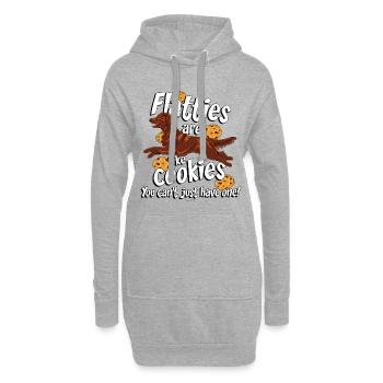 Biscuits Flattie - Sweat-shirt à capuche long Femme - gris chiné - Devant