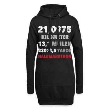 21,0975 KM Demi-marathon 13.1 Miles course cadeau - Sweat-shirt à capuche long Femme - noir - Devant