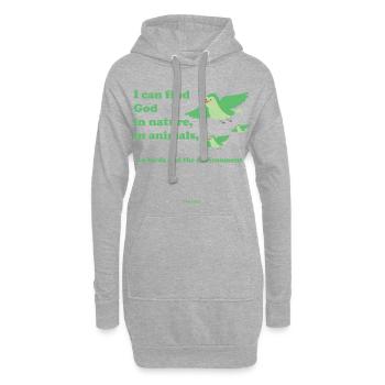 Vogel Tier Natur fliegen Piep Luft Nest Geschenk - Hoodie-Kleid - Grau meliert - Vorne