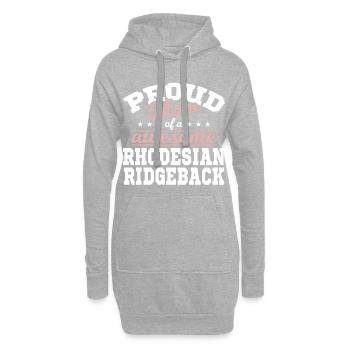 Chemise fière de maman de Rhodesian Ridgeback - Sweat-shirt à capuche long Femme - gris chiné - Devant