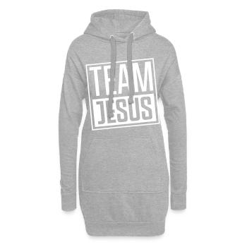 équipe jésus - Sweat-shirt à capuche long Femme - gris chiné - Devant