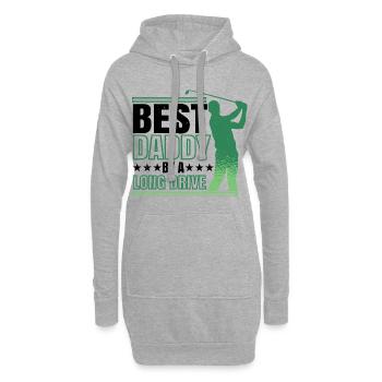 Meilleur Papa Par Un Long Drive 2 - Sweat-shirt à capuche long Femme - gris chiné - Devant