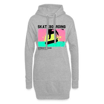 Skateboarding Skate Skater Skateboard Sk8 Vintage - Hoodie-Kleid - Grau meliert - Vorne
