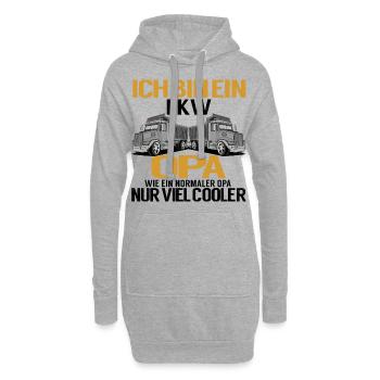 Herren LKW Opa Spricht Lastwagen Trucker - Hoodie-Kleid - Grau meliert - Vorne