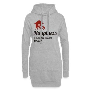 Reinigung lustiges Sprichwort Hausfrau Ehemann Witz Geschenk - Hoodie-Kleid - Grau meliert - Vorne