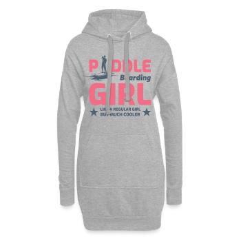 Paddleboarding Girl Paddleboard Paddel - Hoodie-Kleid - Grau meliert - Vorne
