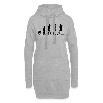Évolution de la planche à pagaie Paddleboard Paddle - Sweat-shirt à capuche long Femme - gris chiné - Devant