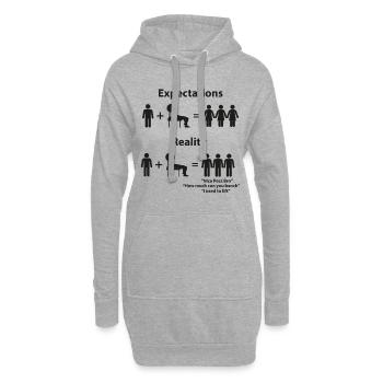 Bodybuilding Fitness Workout Gym Bodybuilder lustig - Hoodie-Kleid - Grau meliert - Vorne