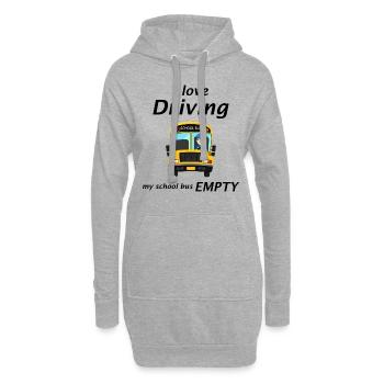 Cadeau drôle de chauffeur d'autobus scolaire - Sweat-shirt à capuche long Femme - gris chiné - Devant