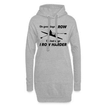 Crew Ruderer Team Boot Ruder rudern Lustiges Geschenk - Hoodie-Kleid - Grau meliert - Vorne