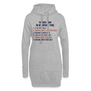 Disque golfeur golfeur frisbee drôle disant cadeau - Sweat-shirt à capuche long Femme - gris chiné - Devant