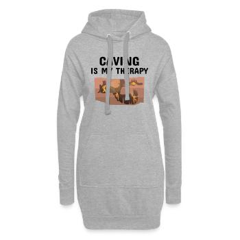 Spéléologie - Sweat-shirt à capuche long Femme - gris chiné - Devant