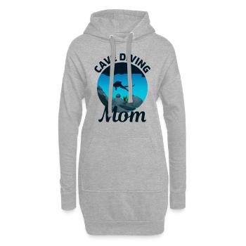 Cadeau de fête des mères de plongée dans la grotte - Sweat-shirt à capuche long Femme - gris chiné - Devant