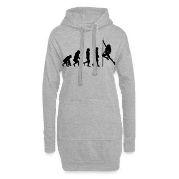 Pole Sport Dance Evolution Dancer Acrobatics - Sweat-shirt à capuche long Femme - gris chiné - Devant