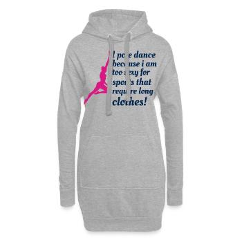 Pole Sport Dance Dancer Competition Acrobaties - Sweat-shirt à capuche long Femme - gris chiné - Devant