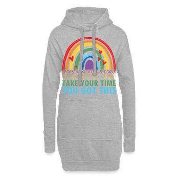 Thérapie de la dyslexie pour le mois de la dyslexie - Sweat-shirt à capuche long Femme - gris chiné - Devant