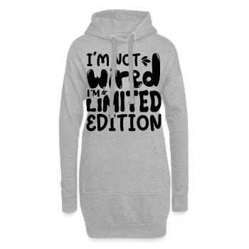 Ich bin nicht komisch, limitierte Edition - Hoodie-Kleid - Grau meliert - Vorne