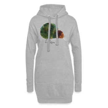 Kiwi Bird Nouvelle-Zélande Apterygidae Bird fan Maori - Sweat-shirt à capuche long Femme - gris chiné - Devant