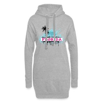 Floride USA Miami Amérique Été Palm Beach - Sweat-shirt à capuche long Femme - gris chiné - Devant