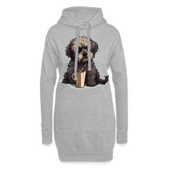 Bolonka Zwetna Puppy Dog fière maîtresse pour - Sweat-shirt à capuche long Femme - gris chiné - Devant