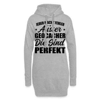 Der perfekte Spruch für jede GEOCACHER - Hoodie-Kleid - Grau meliert - Vorne