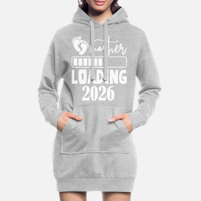 Mutter Loading 2026 Schwangerschaft Hoodie-Kleid