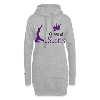 sport - Hoodie-Kleid - Grau meliert - Vorne