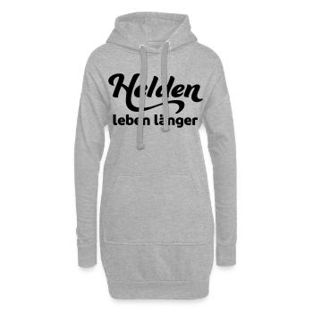 helden - Hoodie-Kleid - Grau meliert - Vorne