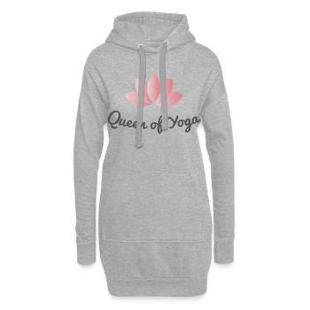yoga - Hoodie-Kleid - Grau meliert - Vorne