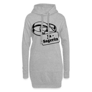 Junggesellenabschied , JGA Braut Ja Sagerin (25) - Hoodie-Kleid - Grau meliert - Vorne
