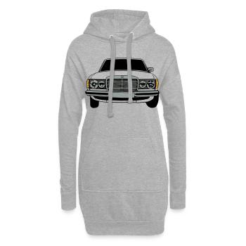 MB W123 Youngtimer Oldtimer,70er,80er (25) - Hoodie-Kleid - Grau meliert - Vorne