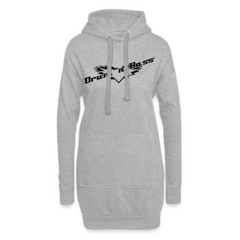 Drum 'n' Bass - Hoodie-Kleid - Grau meliert - Vorne