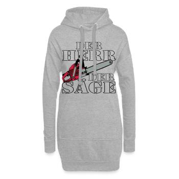Motorsäge , der Herr der Säge Motorsäge (25) - Hoodie-Kleid - Grau meliert - Vorne