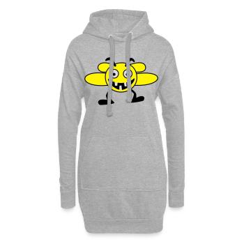 Bienen Männchen - Hoodie-Kleid - Grau meliert - Vorne