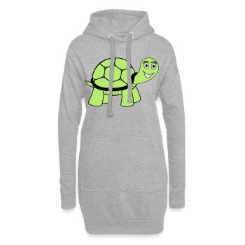 tortue - Sweat-shirt à capuche long Femme - gris chiné - Devant