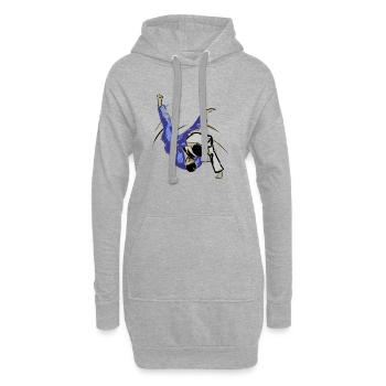 Judo - Hoodie-Kleid - Grau meliert - Vorne