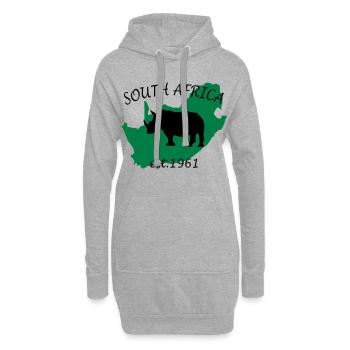 Südafrika - Hoodie-Kleid - Grau meliert - Vorne