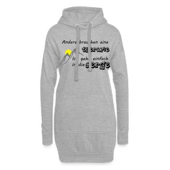 Berge Therapie - Hoodie-Kleid - Grau meliert - Vorne