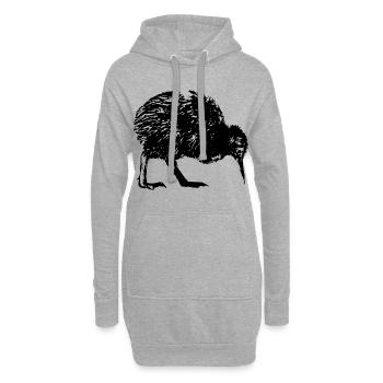 Kiwi Nouvelle-Zélande et Auckland - Sweat-shirt à capuche long Femme - gris chiné - Devant
