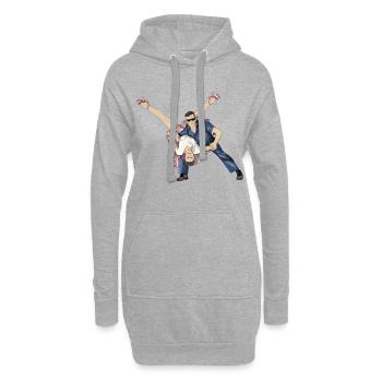 Rock and Roll - Hoodie-Kleid - Grau meliert - Vorne