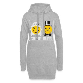 Game over flex - Sweat-shirt à capuche long Femme - gris chiné - Devant