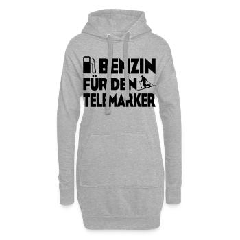 Benzin Telemarker - Hoodie-Kleid - Grau meliert - Vorne