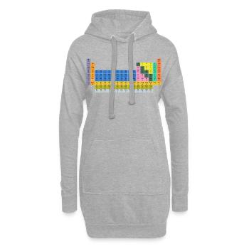PeriodicTable - Sweat-shirt à capuche long Femme - gris chiné - Devant