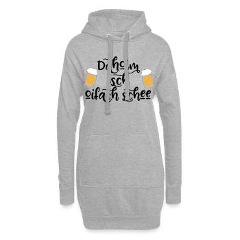 lustige Sprüche für Bayern - Hoodie-Kleid - Grau meliert - Vorne