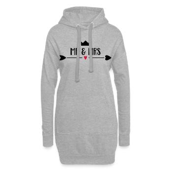 Hochzeit - Hoodie-Kleid - Grau meliert - Vorne