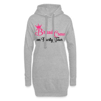 Bride équipe - Sweat-shirt à capuche long Femme - gris chiné - Devant